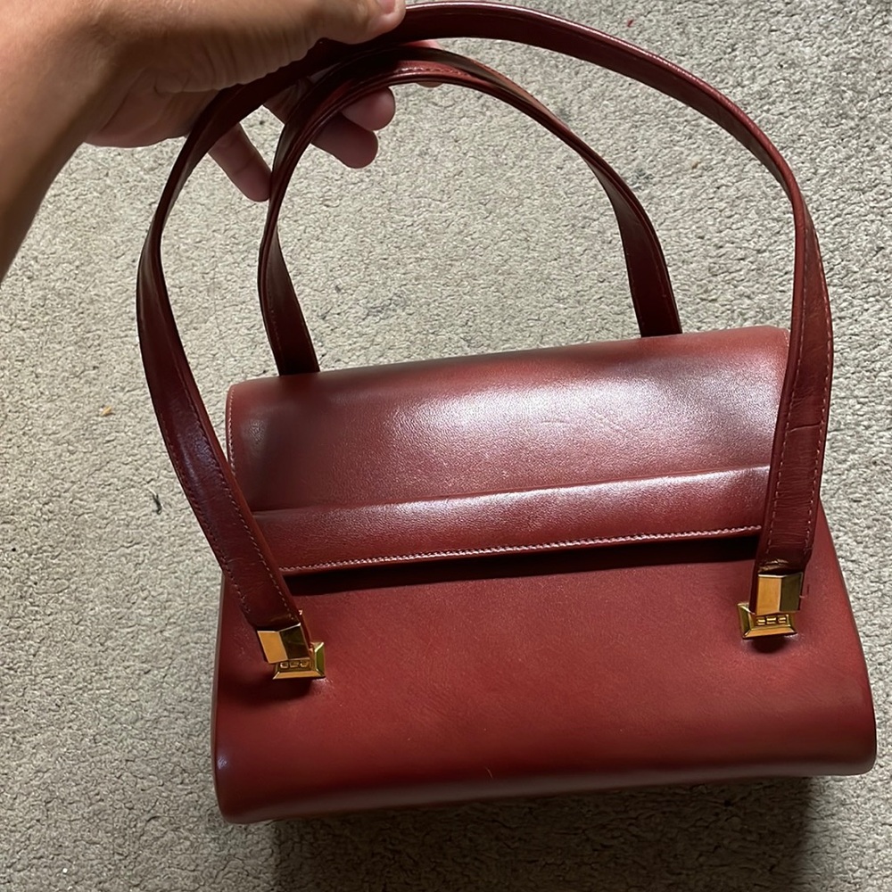 VINTAGE CROWN LEWIS LEATHER BAG/handbag/purse